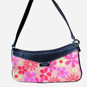 Kate Spade Black and Pink Floral Shoulder Bag